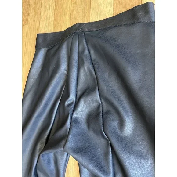 Emerson Fry XS Vegan Leather Leggings Pull On Pants Black women’s - Picture 8 of 16